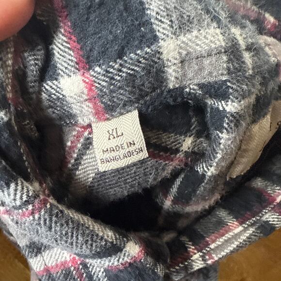 Jachs XL Men's Brawny Plaid‎ Heavyweight Button Front Flannel Shirt Outdoors - Picture 9 of 12